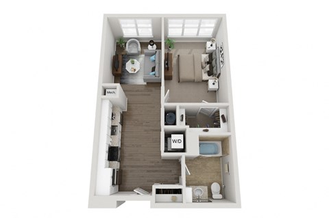 Studio Type E Floorplan